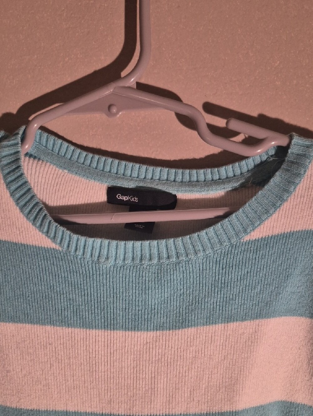 GAP White and Light Blue Striped Kids Sweater - Picture 6 of 8